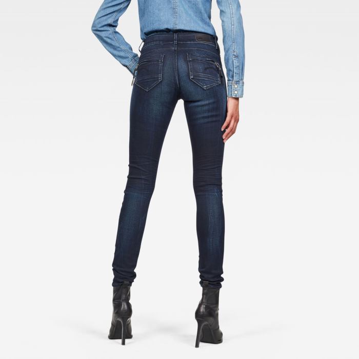 G-Star Raw Jeans - G-Star Midge Cody Mid Skinny jeans Farmer Nadrág Kék Magyarország | ZSF55YM